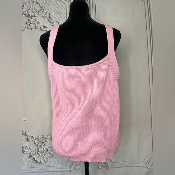 ASOS DESIGN Curve knitted square neck pink cami - Picture 4 of 6